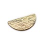 Breloque en forme demi rond, 10.7x21mm x 4pcs