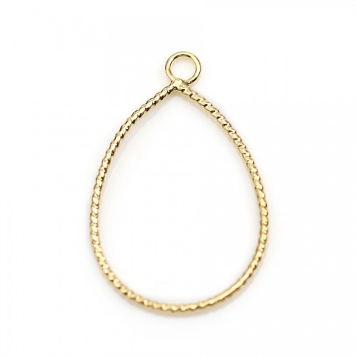 Pendentif ovale doré sur laiton x 4pcs