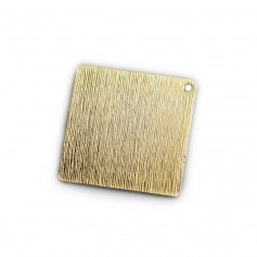 Breloque en forme de losange 1.0x25mm , plaqué par "flash" or sur laiton x 2pcs