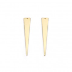 Breloque en forme ronde martelé, plaquée par 4