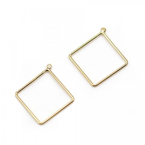 Snowflake pendant plated "flash" gold brass 5.8mm x 8pcs