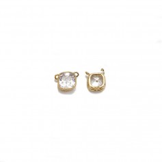 Bélière plaquée par "flash" or sur laiton 6.5x8mm x 10pcs