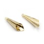Breloque en forme de cône , doré sur laiton x 4pcs