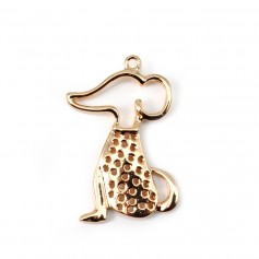 Souris Plaquée par "flash" or sur laiton 17x26mm x1pc