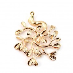 Branchages plaquée par "flash" or sur laiton 31x38mm x 1pc