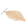 Feuille d'arbre dorée sur laiton 24x54mm x1pc