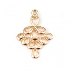 Pendentif Fantaisie Plaqué par "flash" or sur laiton 17.5x24mm x1pc