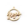 Pendentif hope plaquée par "flash" or sur laiton 19mm x 1pc