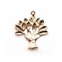 Pendentif arbre de vie par "flash" or sur laiton 20x23.5mm x 2pcs