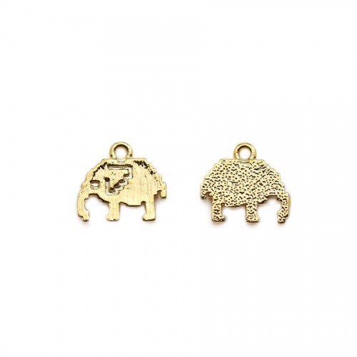 Gold plated brass "flash" charm, in a tree of life shape, 15mm x 6pcs