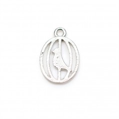 Breloque en forme de cage 12x9mm , plaqué par "flash" or sur laiton x 4pcs