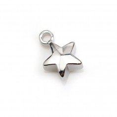 Breloque en forme étoile plaquée par "flash" or sur laiton x 10pcs