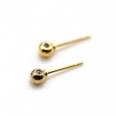 Clou d'oreilles en boule 4mm x 4pcs