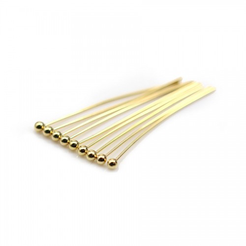 Eye pin by "flash" Gold on brass 45mm x 1pc