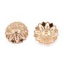 Coupelle en fleur dorée sur laiton 20x8mm x 1pc