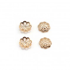 Coupelles filigranées Plaqué par "flash" or sur laiton 5mm x 10pcs