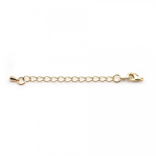 Charm in the shape of a moon, plated by "flash" gold on brass 9.5x11mm x 6pcs