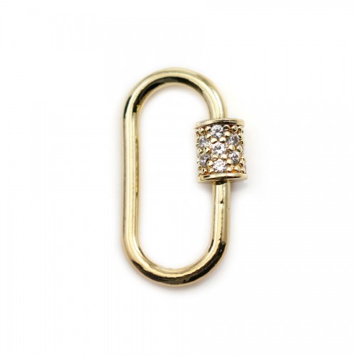 Springing clasp by "flash" gold on brass 5mm x 10pcs