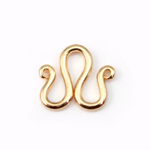 Fermoir M  sur laiton 9.5x10.5mm x 2pcs