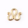 Fermoir M  sur laiton 9.5x10.5mm x 2pcs