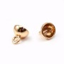 Embout rond attache pour fil, plaqué par "flash" or sur laiton 9x9mm x 1pc
