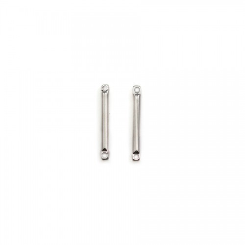 Intercalaire en forme de tube 1.5x15mm, plaqué par "flash" or sur laiton x 10pcs