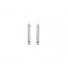 Intercalaire en forme de tube 1.5x15mm, doré sur laiton x 10pcs