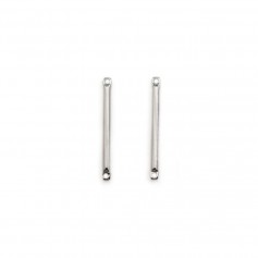 Intercalaire en forme de tube 1.5x40mm, doré sur laiton x 6pcs