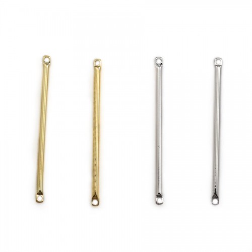 Charm to engrave, in round shape, plated by "flash" gold on brass 16mm x 4pcs