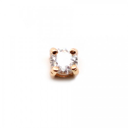 Intercalaire zirconium plaqué par "flash" or sur laiton 4mm x 4pcs