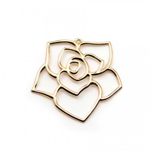 Intercalaire Camélia Plaqué par "flash" or sur laiton 35mm x 1pc