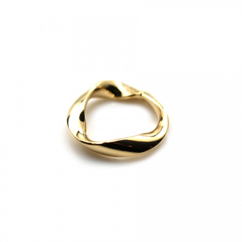 Intercalaire in triangle shape, plated by "flash" gold on brass 16mm x 2pcs