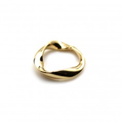 Intercalaire en forme triangle, doré sur laiton 16mm x 2pcs