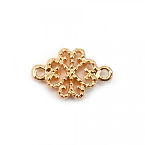 Clover intercalaire by "flash" gold on brass 8x12mm x 4pcs