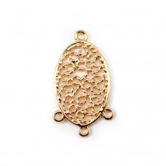 Intercalaires Plaqué par "flash" or sur laiton 13x23mm x1pc