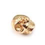 Tête de mort dorée sur laiton 9x12mm x 1pc