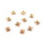 Intercalaire carré plaqué par "flash" or sur laiton 6mm x 10pcs