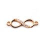 Infini avec zirconium plaqué par "flash" or sur laiton 5x17mm x 2pcs