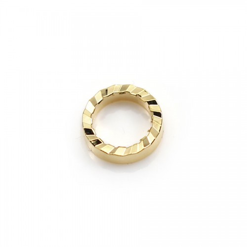 Intercalaire en forme ronde 10mm , plaqué par "flash" or  sur laiton x 10pcs 