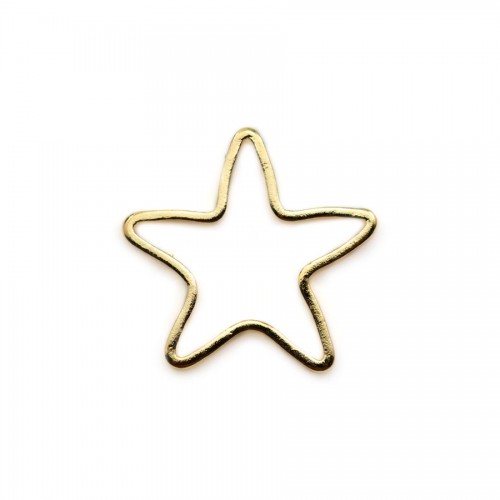 Spacer in the shape of a round, plated with "flash" gold on brass x 5pcs