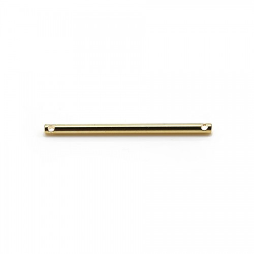 Tube spacer, in size of 2x35mm, plated with "flash" gold on brass x 4pcs