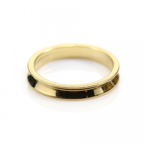 Intercalaire en forme ronde 20mm , doré sur laiton x 2pcs