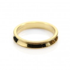 Intercalaire en forme ronde 20mm , doré sur laiton x 2pcs