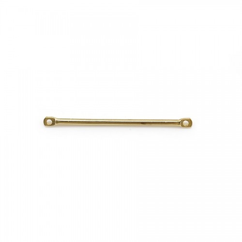 Intercalaire en forme de tube 1.5x30mm , plaqué par "flash" or sur laiton x  10pcs
