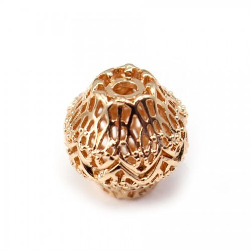  Openwork ball by "flash" Gold on brass 14mm x 1pc