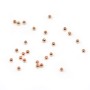 Perle facetté, plaqué par "flash" or rose sur laiton, 0.8 * 2mm x 200pcs