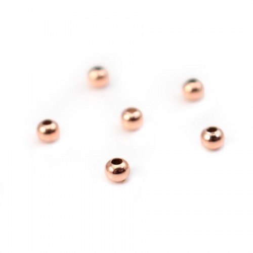  ball by "flash" Gold pink on brass 1.4x5mm x 10pcs