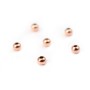 Boule dorée rose sur laiton 1.1x3mm x 50pcs