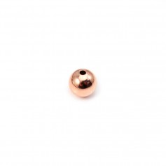 Boule Plaquée par "flash" or rose sur laiton 1.4x5mm x 10pcs