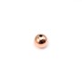 Boule dorée rose sur laiton 1.4x5mm x 10pcs